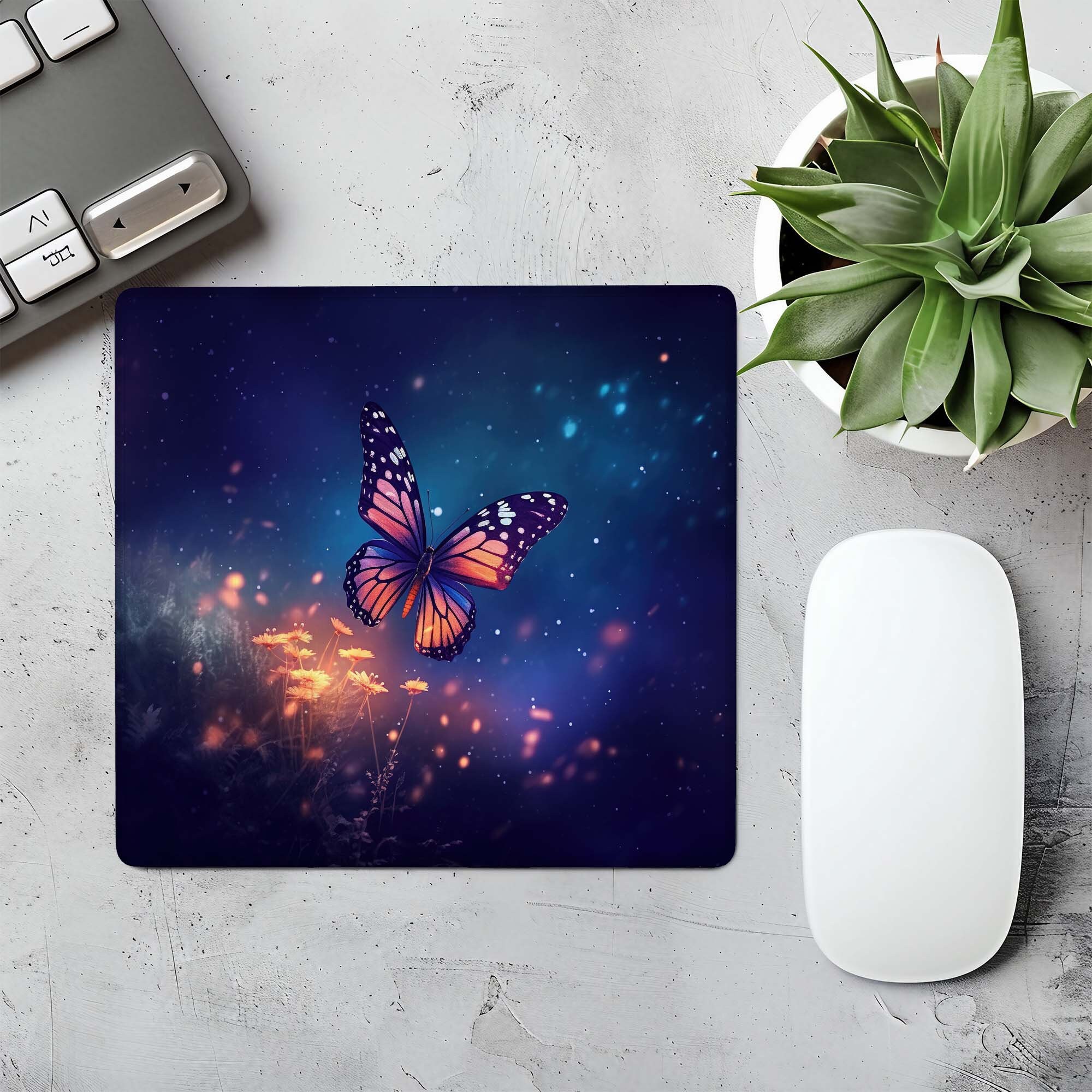 Butterfly Mouse Pad, 9\"x8\" Inch Butterflies Farm Animal Mouse Pad, Tech...