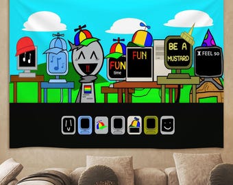Sprunki All Mr Fun computertapijt, Sprunki wandtapijt, origineel Sprunki Incredibox-wandtapijt, woondecoratie voor slaapkamer, woonkamer