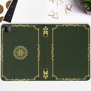 Custodia per iPad Grimoire con portapenne iPad Pro 11 10.2 10.9 pollici iPad Air 5 4 iPad Pro 12.9 11 Mini 6 Goth Retro Estetica Magia Strega Libro