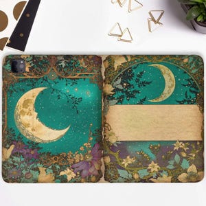 Custodia per iPad Grimoire con portapenne iPad Pro 11 10.2 10.9 pollici iPad Air 5 4 iPad Pro 12.9 11 Mini 6 Goth Retro Estetica Magia Strega Libro
