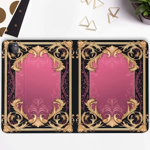 Custodia per iPad Grimoire rosa Custodia per iPad Goth con portapenne iPad Pro 11 10.2 10.9 pollici iPad Air 5 4 iPad Pro 12.9 11 Mini 6 Libro retrò Witch