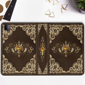 Custodia per iPad Grimoire con portapenne iPad Pro 11 10.2 10.9 pollici iPad Air 5 4 iPad Pro 12.9 11 Mini 6 Goth Retro Estetica Magia Strega Libro