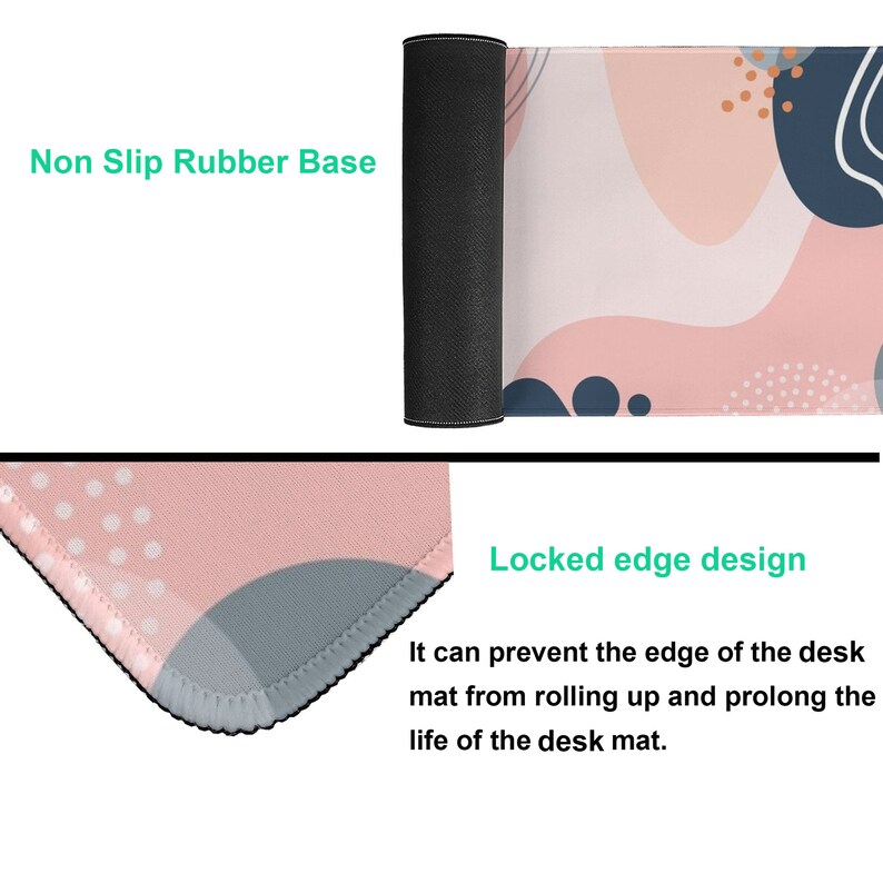 Abstract Desk Mat Minimalist Aesthetic Gaming Mouse Pad Boho Extra ...
