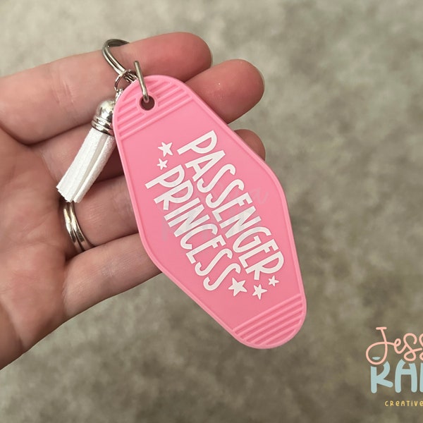 Passenger Princess Motel Keychain | Retro Keychain | Cute and Funny Hotel Keychain | Gift for Her | Cute Accessories