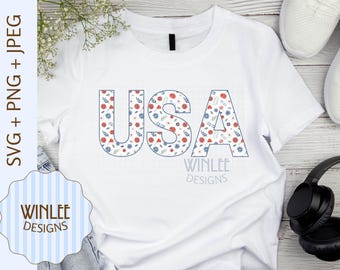 Svg VS | Retro Amerika SVG | 4 juli shirt Svg | 4 juli-sublimatiebestand | VS bloemenprint | Patriottische Svg Png | Rood Wit Blauw