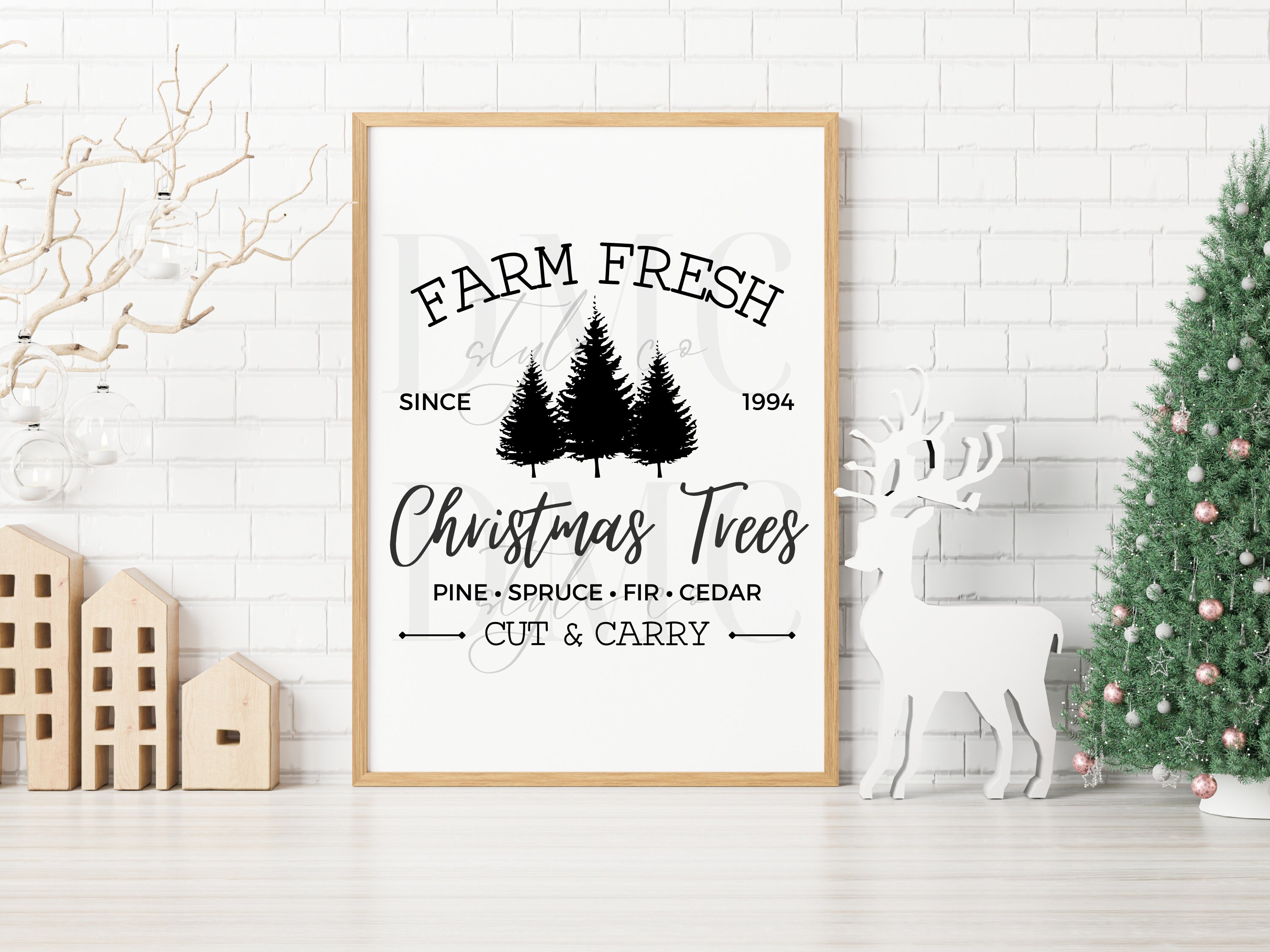 Farm Fresh Trees Cut File Tree Farm SVG Digital Download Holiday Print ...