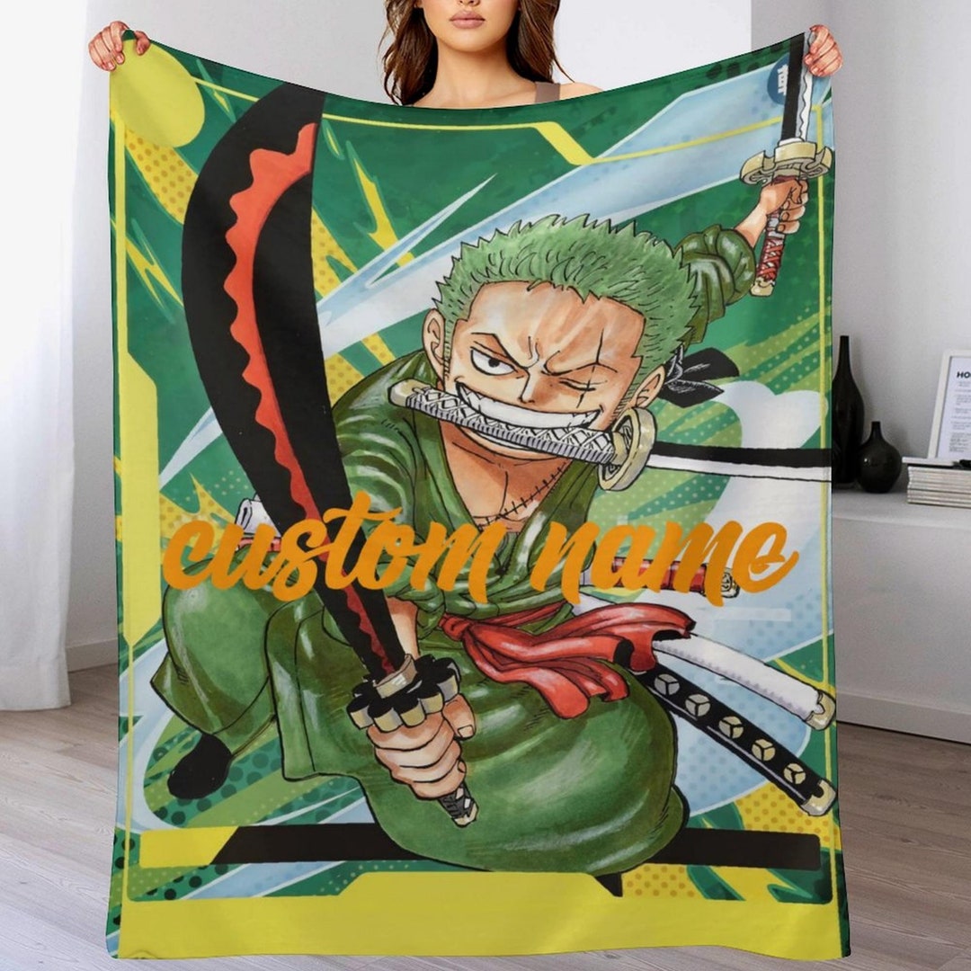 Personalized Roronoa Zoro Theme Blankets DIY Hot Blooded One Etsy