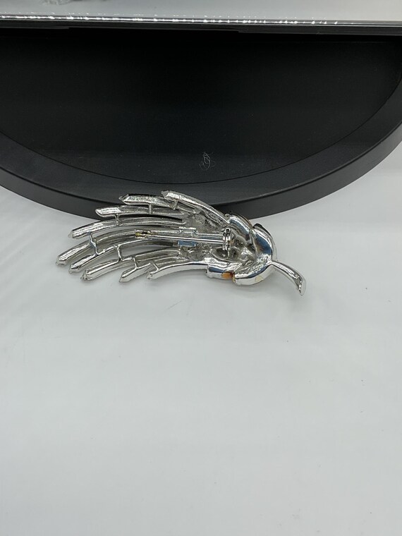 0274# Unsigned Silvertone CORO FEATHER  rhineston… - image 2