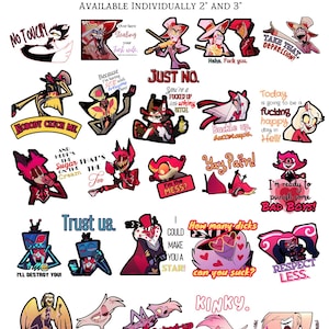 Hazbin Hotel Vinyl Character Stickers