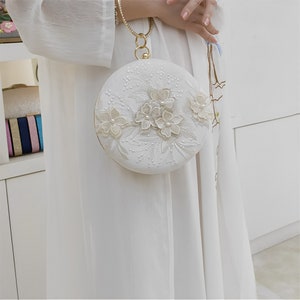 Embroidery Clutches Evening Bag For Wedding Banquet Bridal bag Bridal Purse Wedding gifts Bridal gift image 5