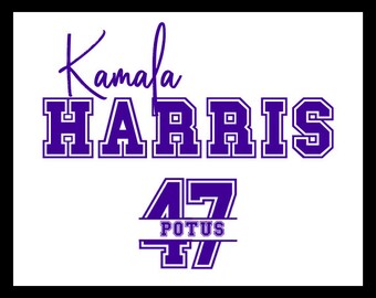 Kamala for POTUS 2024 png for Sublimation, DTF, tumblers, shirts, etc. Perfect swag to show your college spirit for Election 2024!