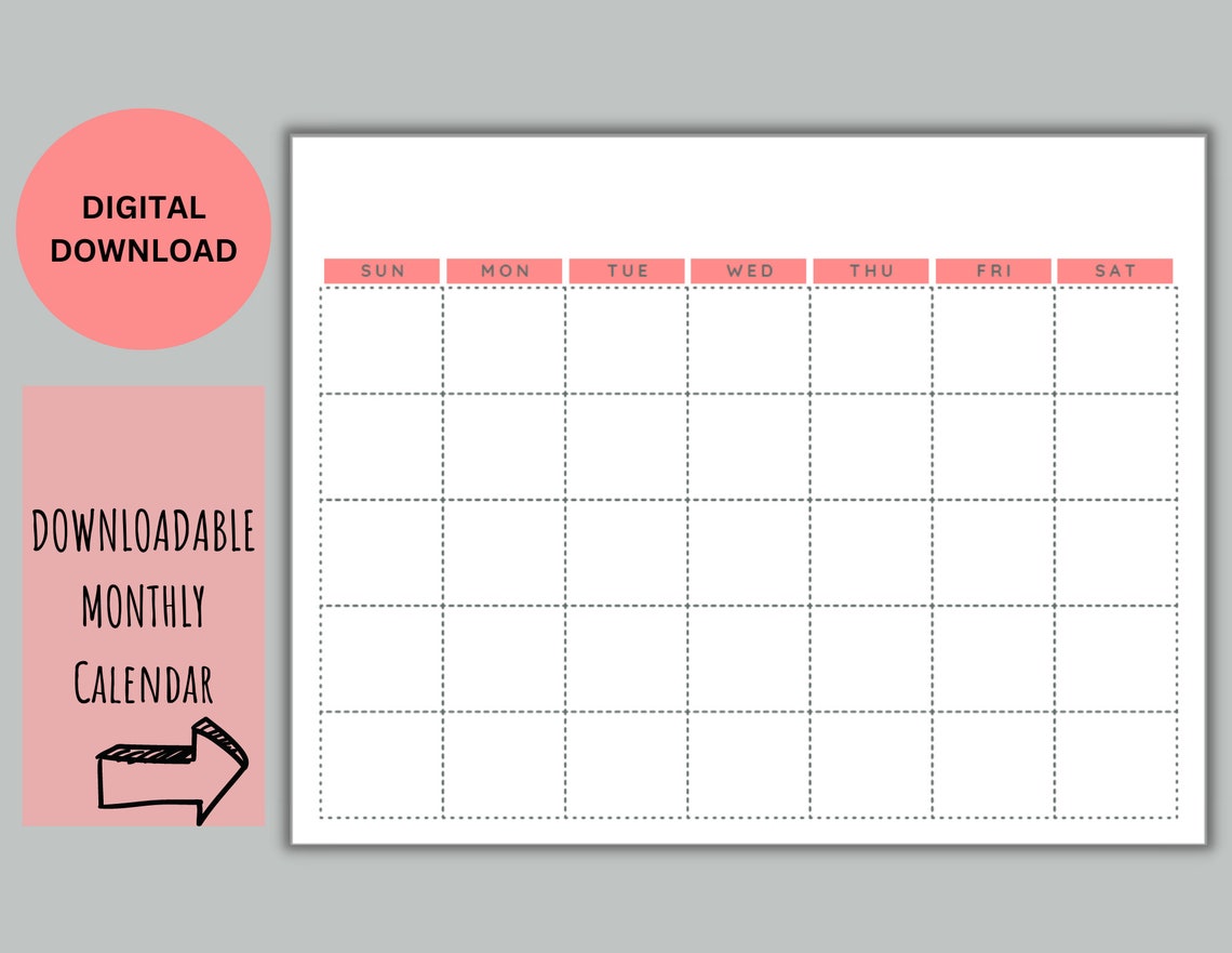 Printable Editable Monthly Calendar - Il 1140xN.4273572733 Pn7i 