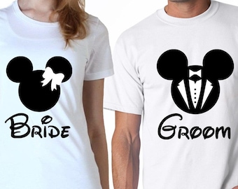 Bride And Groom Digital Files - Design Files - Cricut - SvG - Silhouette Cameo - PNG - EpS - PDF - DxF - Mickey And Minnie