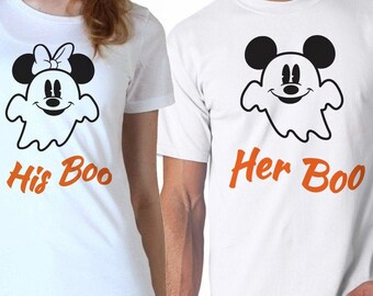 His Boo Her Boo Couples Set Digital Files - Design Files - Cricut - SvG - Silhouette Cameo - PNG - EpS - PDF - DxF - Mickey & Minnie