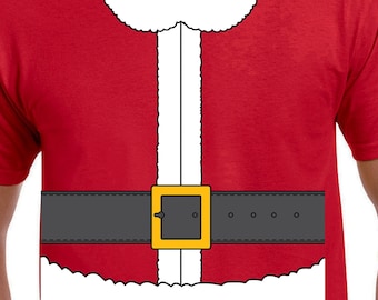 Santa Claus Costume Shirt Design Cut Files - Cricut - SvG - Silhouette Cameo - PNG - EpS - PDF - DxF - Christmas
