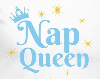 Nap Queen Digital Files - Design Files - Cricut - SvG - Silhouette Cameo - PNG - EpS - PDF - DxF - Napping