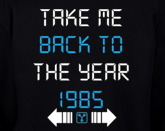 Take Me Back To The Year 1985 Digital Files - Design Files - Cricut - SvG - Silhouette Cameo - PNG - EpS - PDF - DxF - Back To The Future