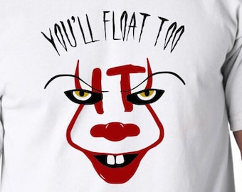 IT You'll Float Too Digital Files - Archivos de diseño - Cricut - SvG - Silhouette Cameo - PNG - EpS - PDF - DxF - Clown