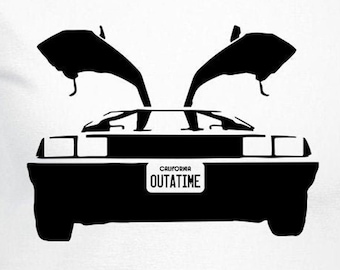 DeLorean Outatime Digital Files - Design Files - Cricut - SvG - Silhouette Cameo - PNG - EpS - PDF - DxF - Back To The Future