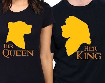 His Queen Her King Couples Set Digital Files - Design Files - Cricut - SvG - Silhouette Cameo - PNG - EpS - PDF - DxF - The Lion King