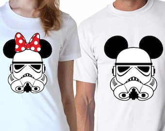 Storm Trooper Mickey & Minnie Couples Set Digital Files - Design Files - Cricut - SvG - Silhouette Cameo - PNG - EpS - PDF - DxF - Star Wars
