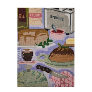 Bread Maker Cross Stitch Pattern, Baking Cross Stitch, Cooking Cross Stitch