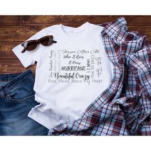 Luke Combs Beautiful Crazy Heart Song Lyric Print - Red Heart Print