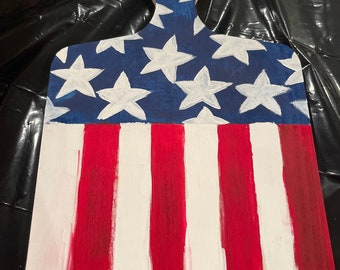 CUTE!!!! Hanging American flag cutting board