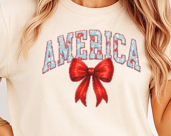 Floral America Png Sublimation Design, America Coquette Bow Png, 4th Of July Png, Girly USA Png, Patriotic Chinoiserie Digital Download