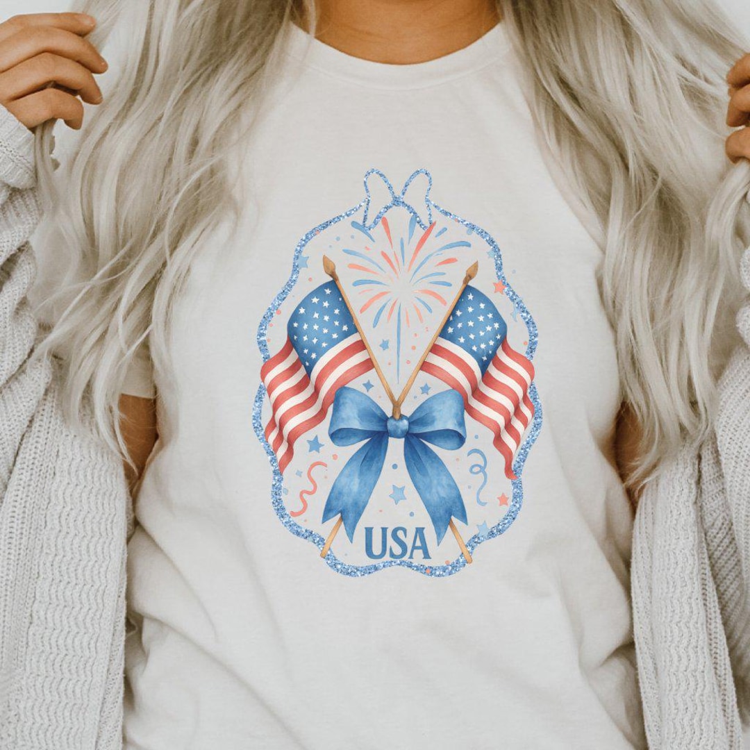 American Flag Coquette Png Sublimation Design, Preppy 4th of July Png ...