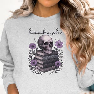 Wildflower Skull Bookish PNG Sublimation Design, Flower Book Png, Book Lover Png, Funny Book Png, Book Skull BookTok Digital Download
