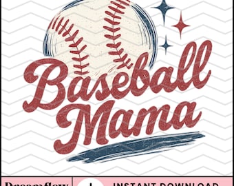 Retro Baseball Mama PNG Sublimation Design, Baseball Mom Png, Vintage Baseball Season Digital Download, Sports Mom Png, Baseball Shirt Png