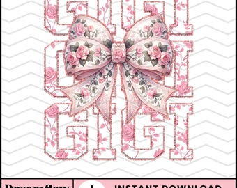 Gigi Grand Millennial Coquette PNG, Preppy Chinoiserie PNG Sublimation Design, Trendy Glitter Pink Toile Du Jouy Grandma PNG, Gigi Png