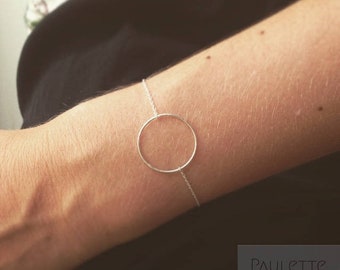 Pulsera redonda - pulsera circular de plata 925