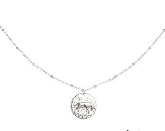 Astro sign necklace - Astro sign medal necklace - Astrological sign medal