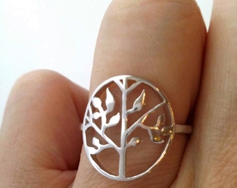 Bague arbre de vie, Argent 925/000 - bague Argent 925 TAILLE 52