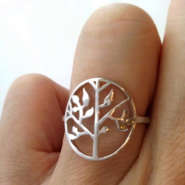 Tree of Life Ring, Silber 925/000 - Ring Silber 925 GRÖSSE 52