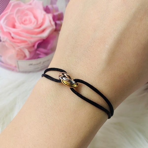 Armband met 3 ringen van roestvrij staal