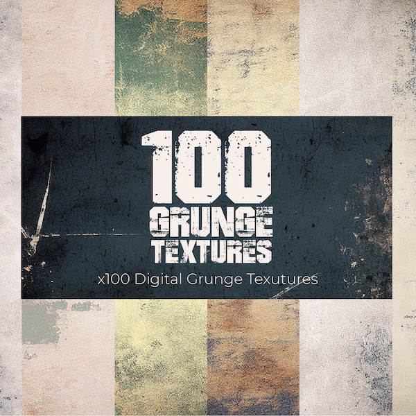 100 Grunge Texture Pack Grungy Textured Art Bundle Grunge Distressed Texture Digital Paper Pack Clipart Photoshop Overlays Procreate