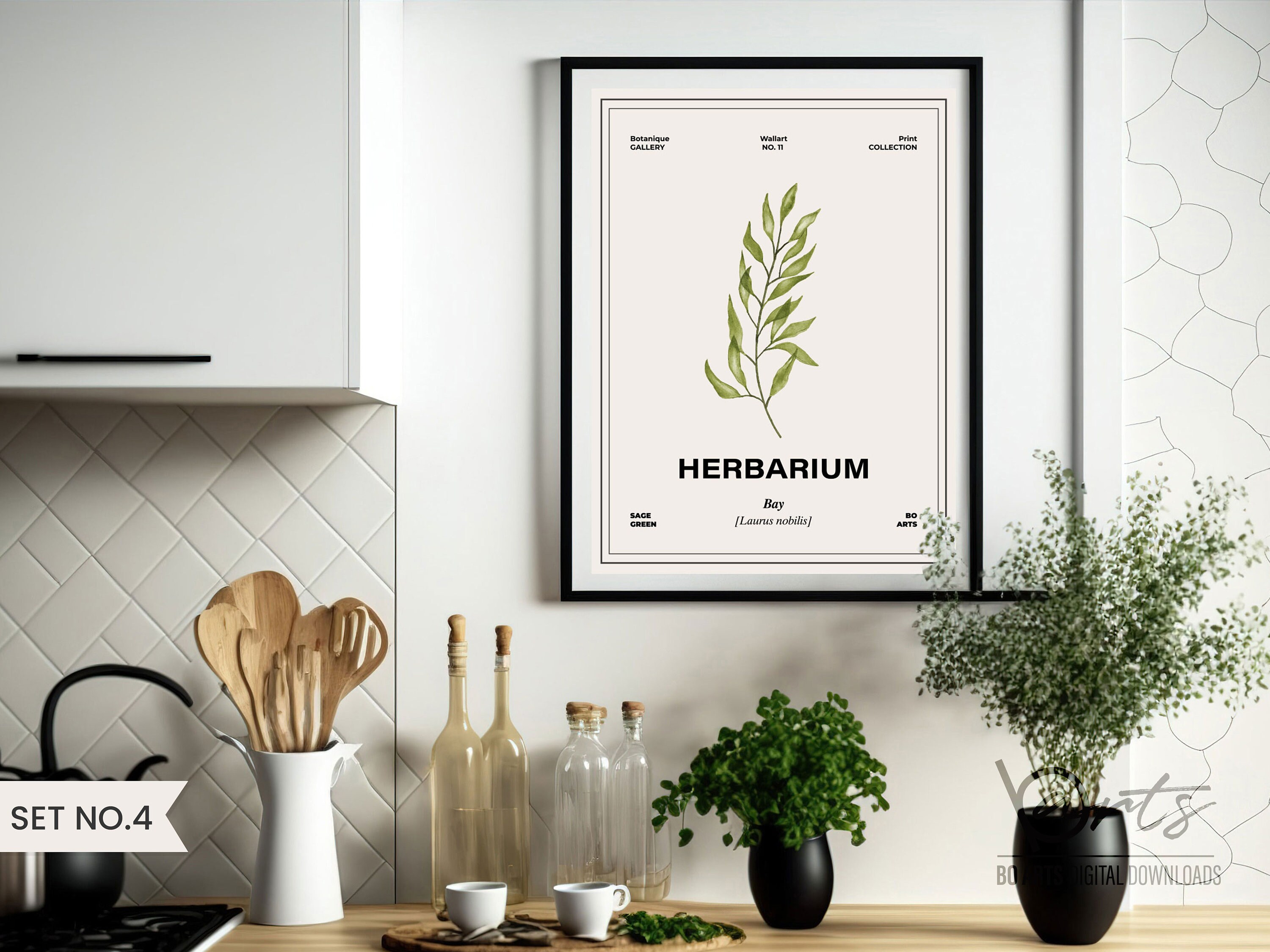Vintage Inspired Botanical Prints Set Printable Herbarium - Etsy