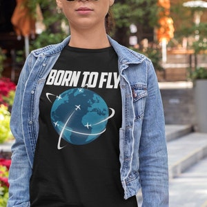 Born to Fly, Aviation Shirt, Pilot Tshirt, Aviator Gift, Airplane Lover, Pilot T Shirt, Pilot Dad, Aircraft Shirt, Gift for Pilot,