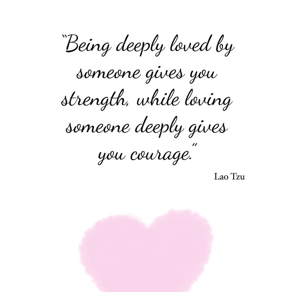 Lao Tzu printable quote, Ancient Quote digital print, Digital print about Love