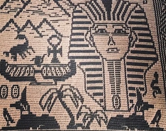 Padrão de crochê em mosaico egípcio: Faraó, Pirâmides (padrão em PDF)