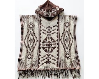 Padrão de crochê mosaico para poncho Southwestern Spirit