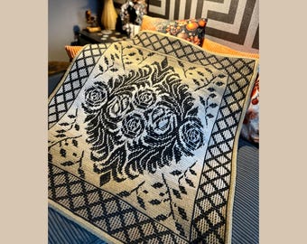 Padrão de crochê mosaico de renda fluida