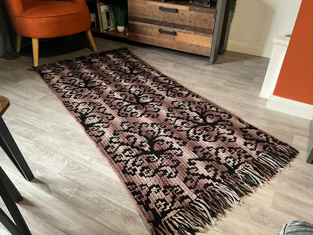 Flowing Dashes Rug Pattern Flowing Hexagons Crochet Pattern: Mosaic Rug, Blanket (PDF Pattern) - Etsy