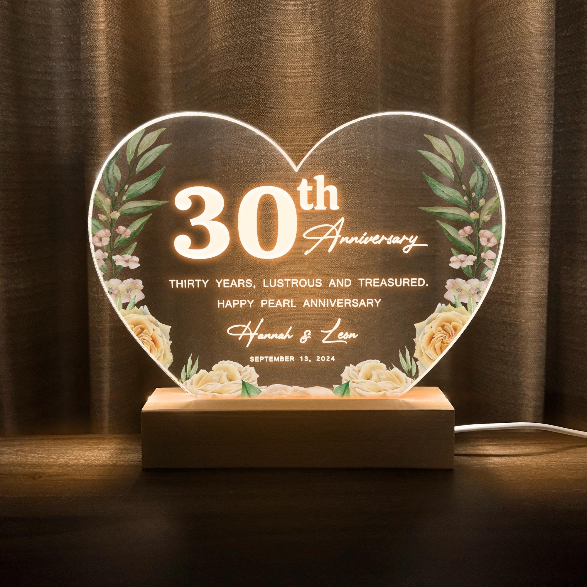 30th Anniversary Gift, Pearl Anniversary, 30 Year Anniversary Gift