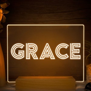 Teenage girl gifts, Custom kids night light, Personalized baby night light, LED name light, Bedside lamp, BL01