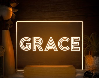 Teenage girl gifts, Custom kids night light, Personalized baby night light, LED name light, Bedside lamp, BL01