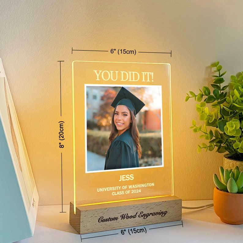 Custom graduation gift, Personalized graduation gifts for son and daughter, Gift for graduation, Graduation photo print, GG02 imagem 4